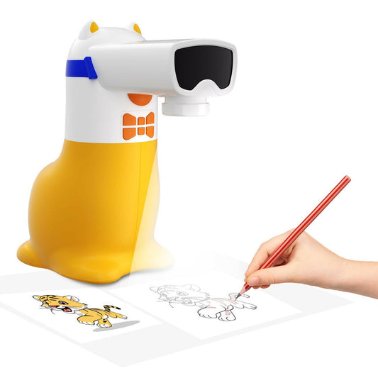 AI Drawing Projector for Kids Ages 3+, Educational Tracing | Storytelling Toy, STEM Gift with App Updates, Creative Birthday & Christmas Gift for Girls & Boys, Llama Design (Yellow)